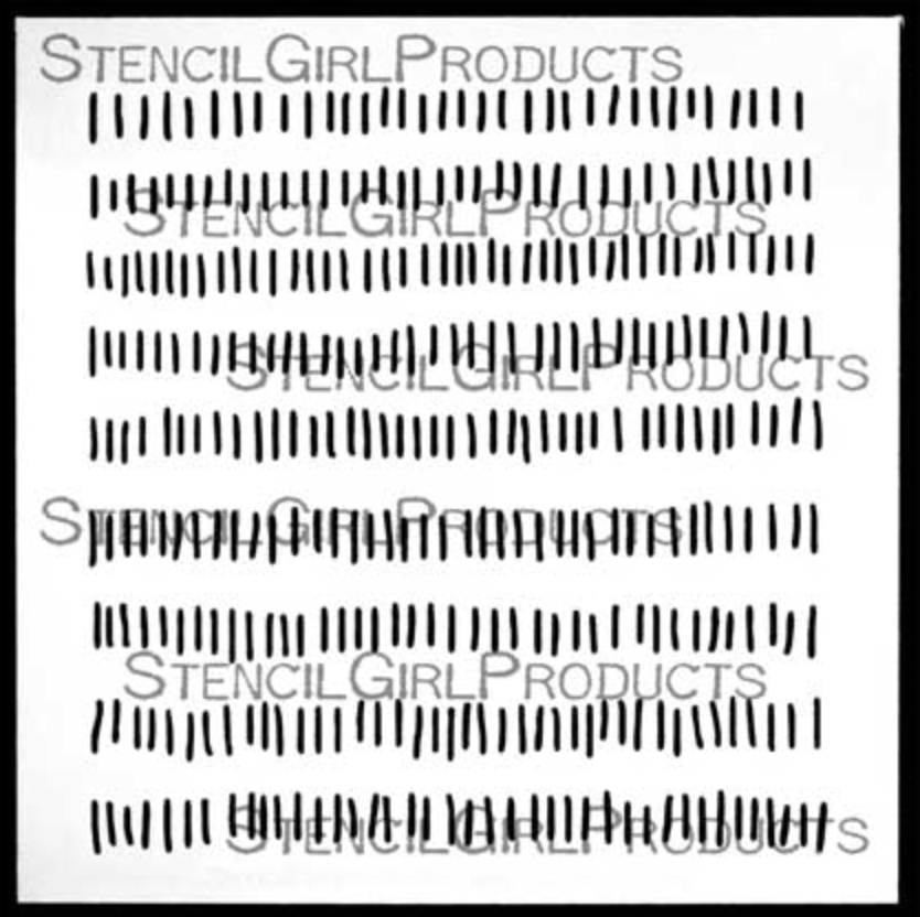 Stencil - Hash Marks - 6x6 - Stencil Girl