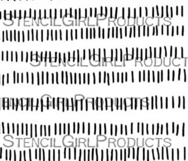Stencil - Hash Marks - 6x6 - Stencil Girl