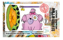 A7 - MISS PINKY DOGGO - Clear Stamp Set - AALL and Create - Designer Janet Klein - #1036