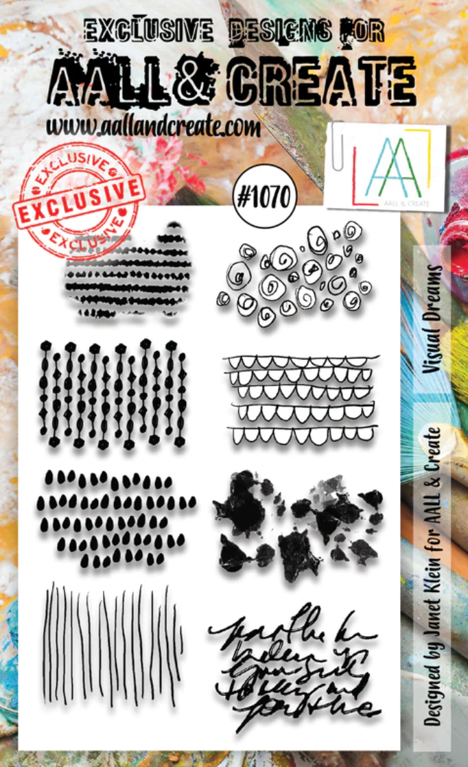A6 - VISUAL DREAMS - Clear Stamp Set - AALL and Create - Designer Janet Klein - #1070