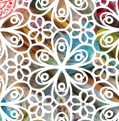 Aall and Create - PETAL PARTY - 6x6 - Stencil - Janet Klein - #200