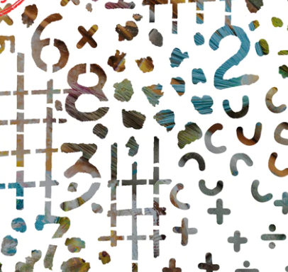 Aall and Create - MESSY MATH - 6x6 - Stencil - Janet Klein - #154