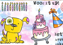 A7 - WOOF IT UP - Clear Stamp Set - AALL and Create - Janet Klein - #968