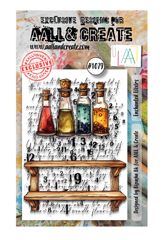 A7 - ENCHANTED ELIXIRS - Clear Stamp Set - AALL and Create - #1079