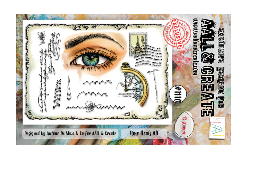 A6 - TIME HEALS ALL - Clear Stamp Set - AALL and Create - #1110