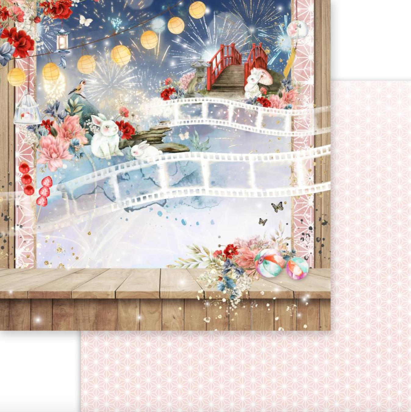 8x8 - Moon Bunny - Celebration - Asuka Studio - Double Sided Paper