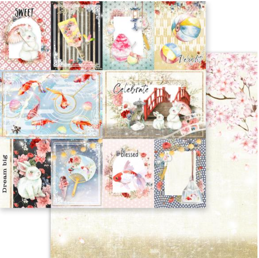 12x12 - Moon Bunny - Celebration - Asuka Studio - Double Sided Paper