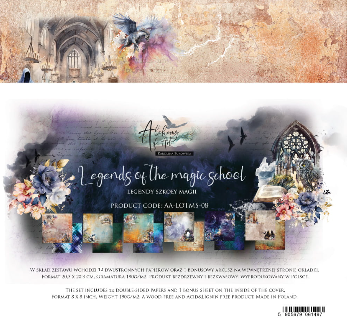 8x8 - Legends Of The Magic School - Double Sided Paper - Alchemy Of Art
