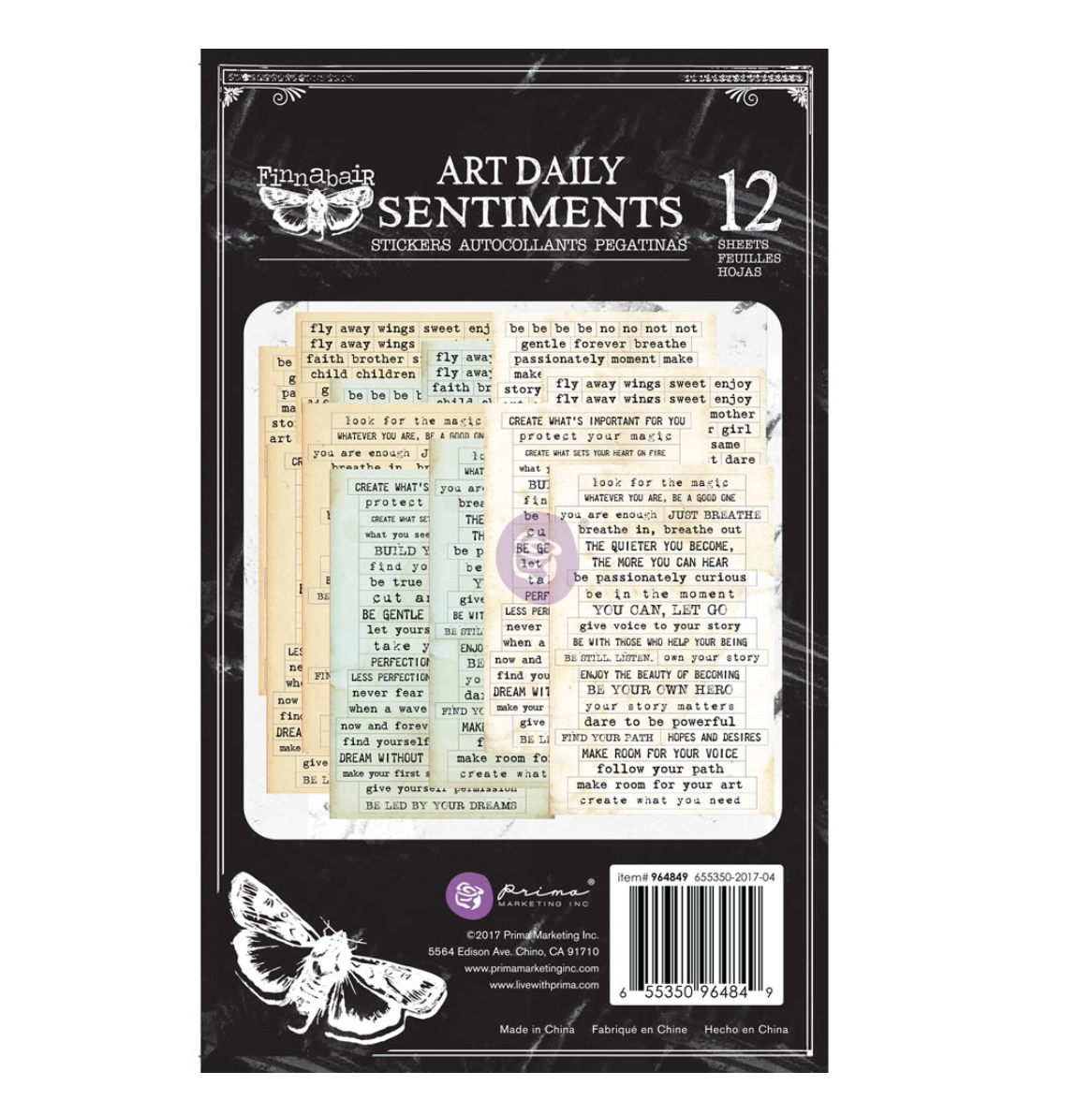 Art Daily Sentiments - STICKER PAD - Prima Marketing