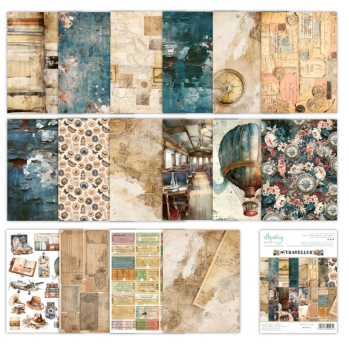 Mintay Papers - Traveller - Add on Paper Pad - 6x8 - Double Sided