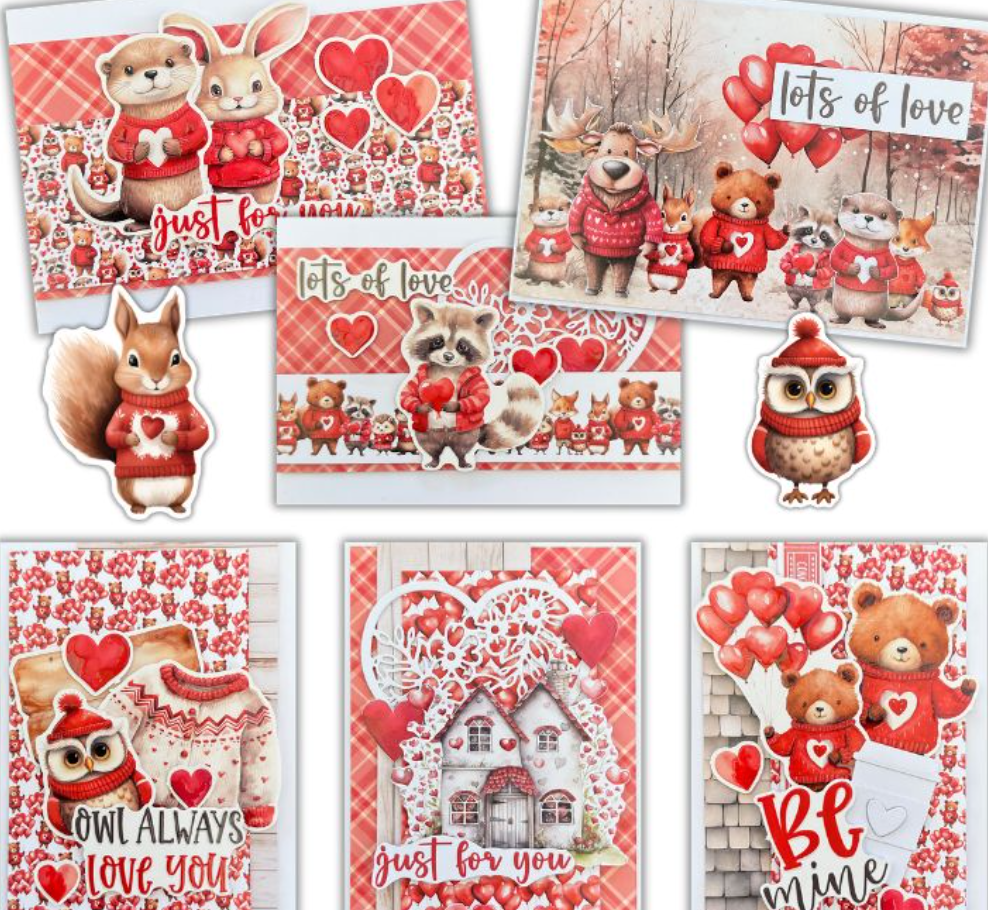12 x 12 Inch - Animal Love - Double Sided Paper - Paper Rose