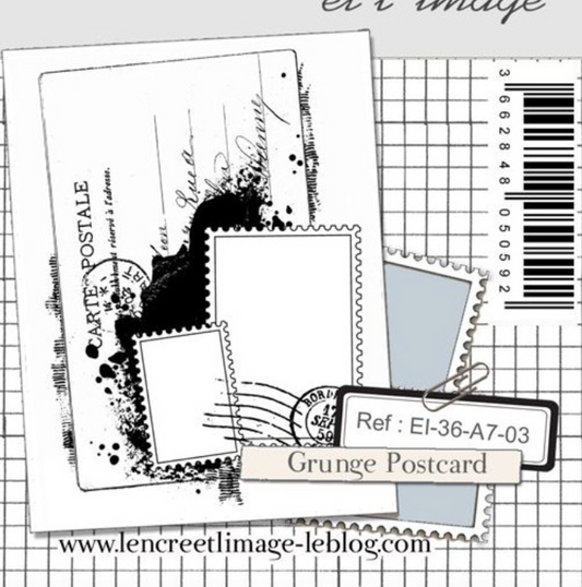 Grunge Postcard - Clear Stamp Set - L'encre et L'image