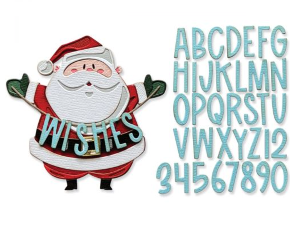 Die - Santa Greetings - Colorize by Tim Holtz - Thinlits Die Set 49PK - Sizzix