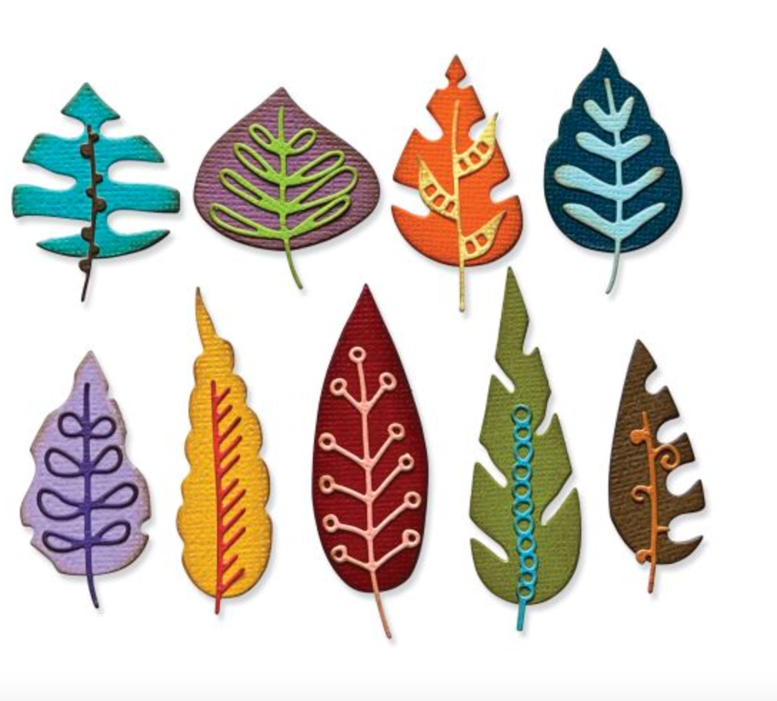 Die - Artsy Leaves - Thinlits Die Set 18PK - Sizzix