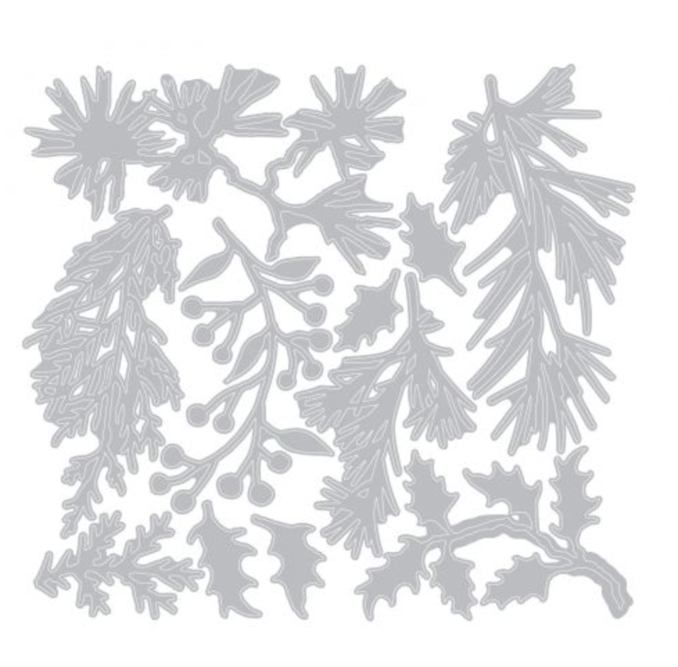 Die - Holiday Greens - Mini by Tim Holtz- Thinlits Die Set 11PK - Sizzix