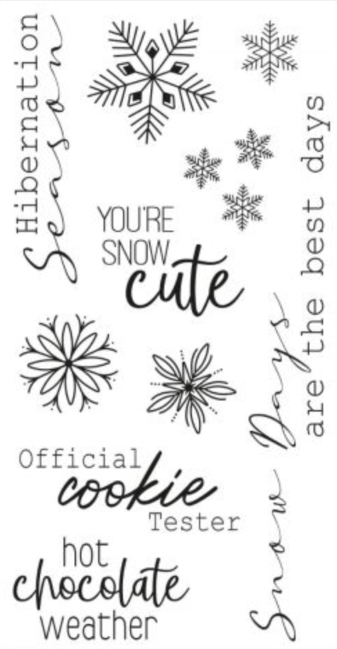Stamp Set - Winter Sentiments - Sizzix Clear Stamps Set 10PK - Sizzix