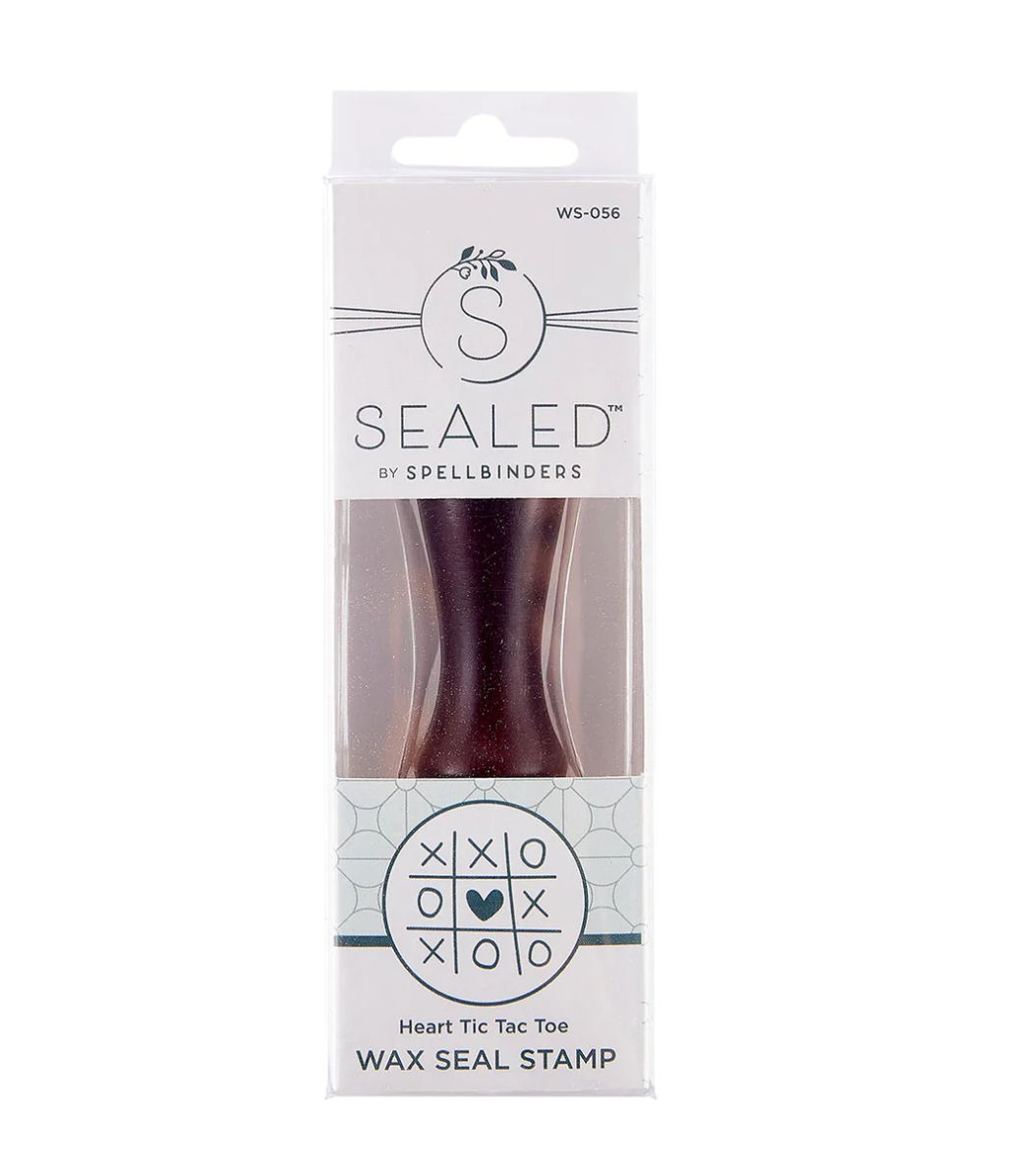 Wax Seal Stamp - Heart Tic Tac Toe - Sealed For Spring Collection - Spellbinders