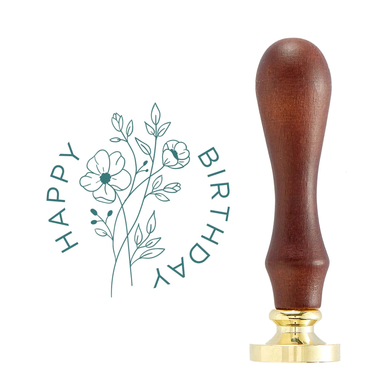 Wax Seal Stamp - Wildflower Happy Birthday - Sealed Collection - Spellbinders