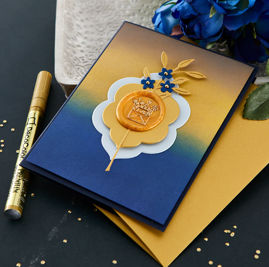Wax Seal Stamp - Sending A Hello - Sealed For The Holiday Collection - Spellbinders