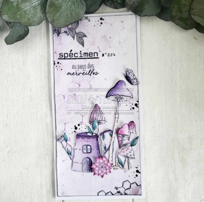 Rubber Stamp - Happy Molecules - MOLECULES DU BONHEUR - Chou and Flowers