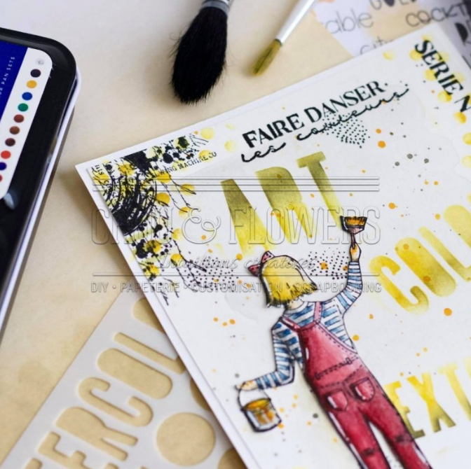 Clear Stamp - Clear Texture - Chou and Flowers