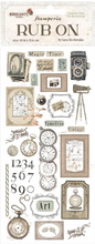 Rub-On - 4x8.5 Inch -Brocante Antiques Clocks - Stamperia