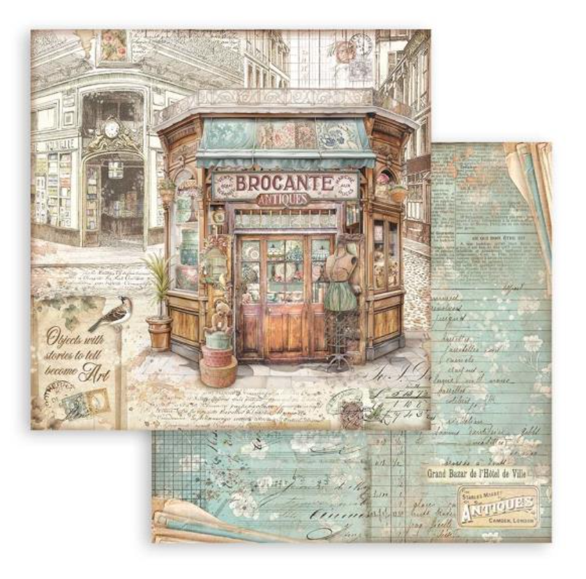 12x12 - Brocante Antique - Double-Sided Paper Pad - 10/Pkg - Stamperia