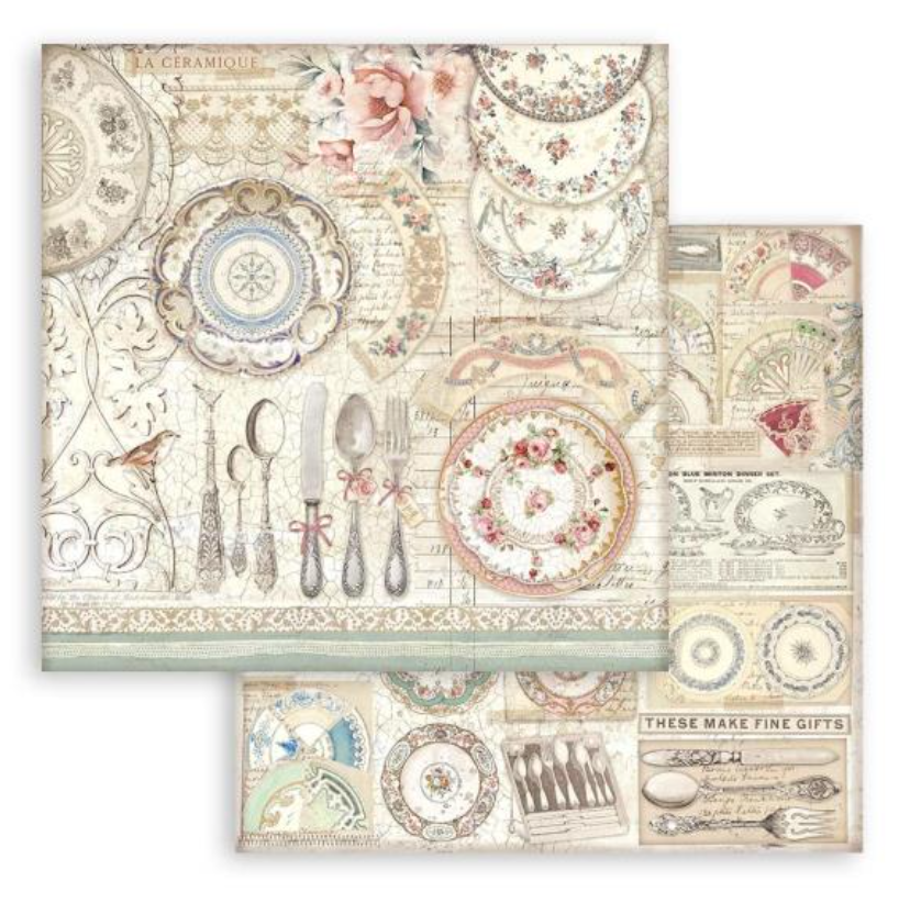 12x12 - Brocante Antique - Double-Sided Paper Pad - 10/Pkg - Stamperia