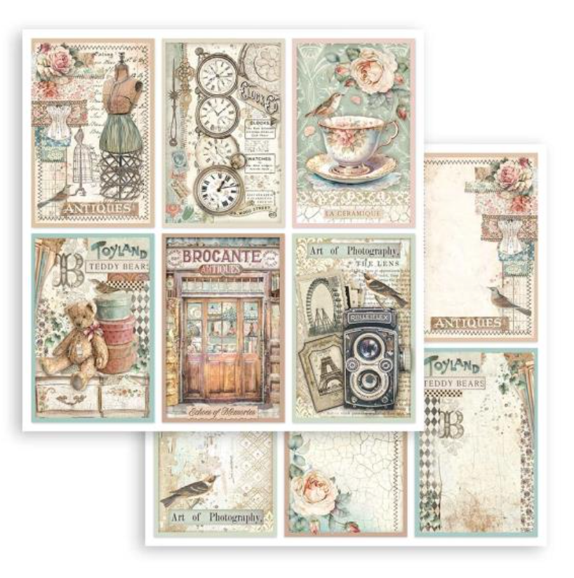 12x12 - Brocante Antique - Double-Sided Paper Pad - 10/Pkg - Stamperia