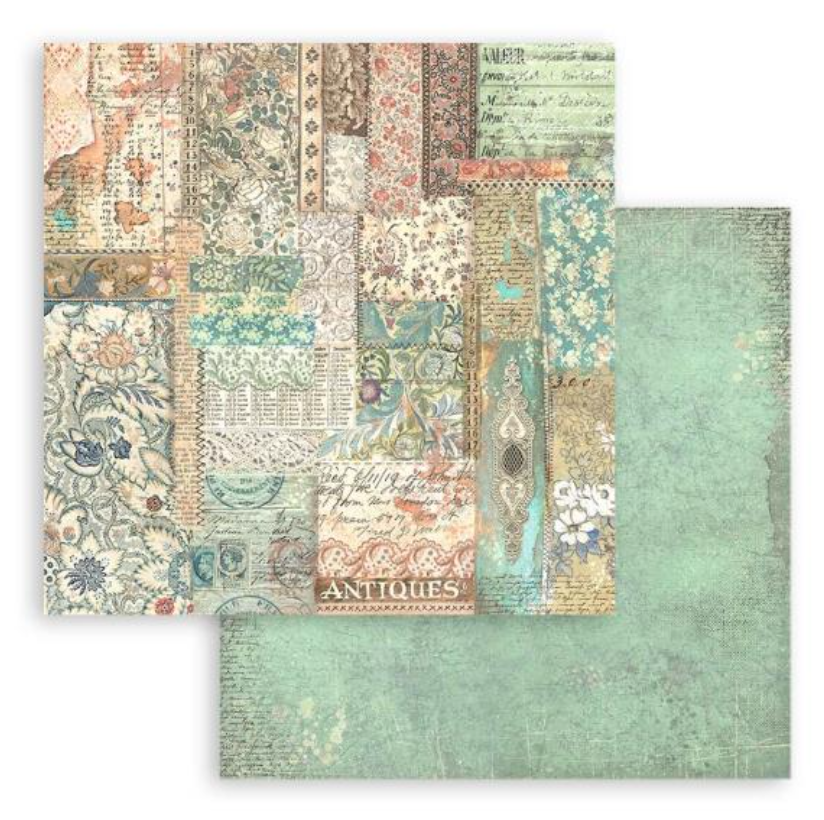 12x12 - Backgrounds - Brocante Antique - Double-Sided Paper Pad - 10/Pkg - Stamperia