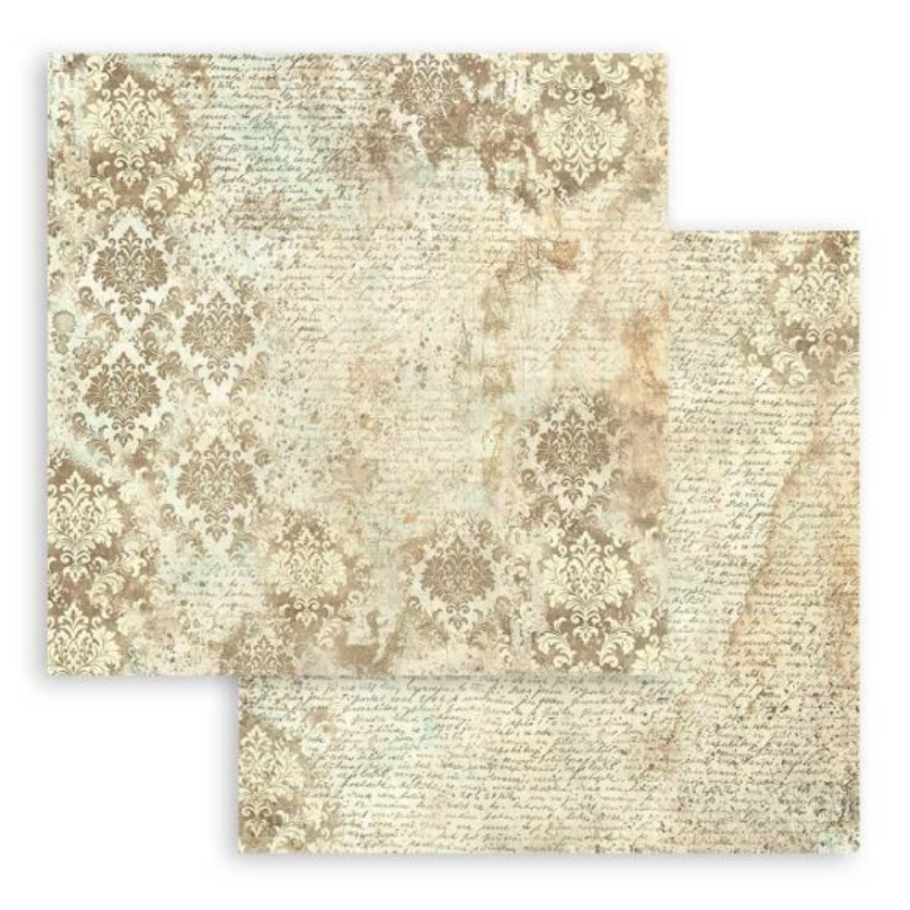 12x12 - Backgrounds - Brocante Antique - Double-Sided Paper Pad - 10/Pkg - Stamperia