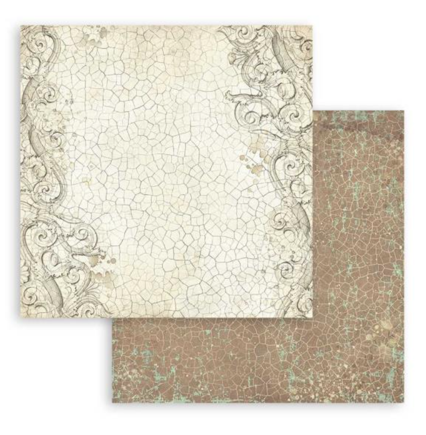 12x12 - Backgrounds - Brocante Antique - Double-Sided Paper Pad - 10/Pkg - Stamperia