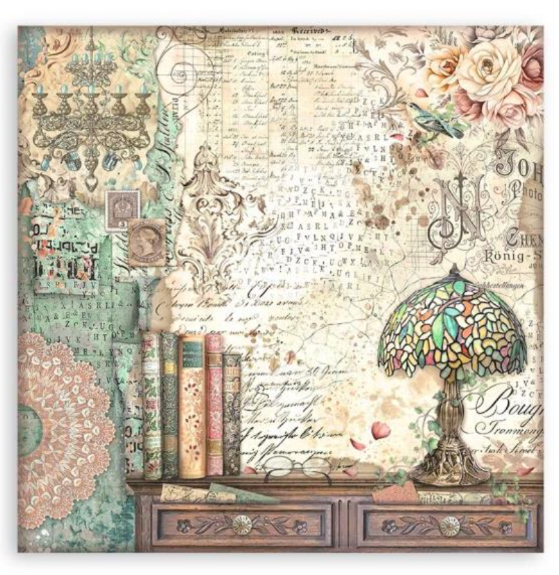 12x12 - 22/Pkg - Brocante Antique - Single-Sided Paper Pad - Stamperia