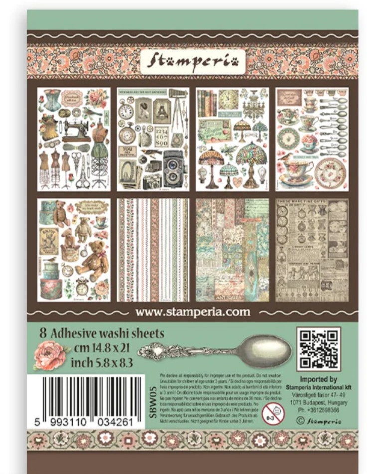 Washi Pad - A5 - 8/Pkg - Brocante Antique - Stamperia