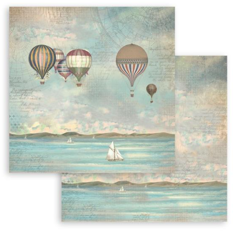 8x8 - Sea Land - Double-Sided Paper Pad - 10/Pkg - Stamperia