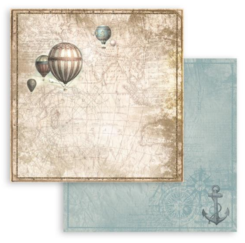 8x8 - Sea Land - Double-Sided Paper Pad - 10/Pkg - Stamperia