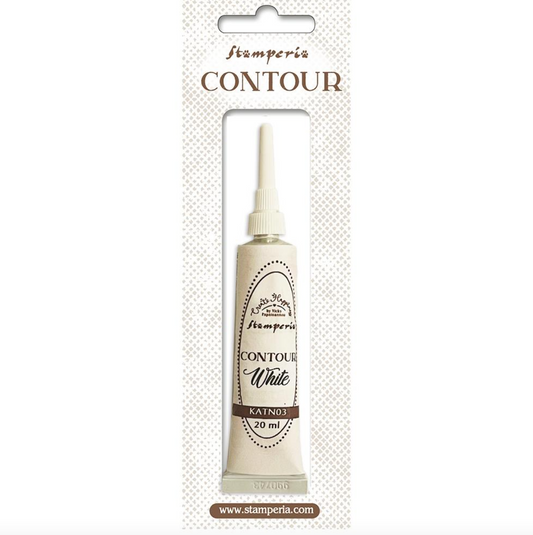 Create Happiness - Contour Liner 20ml - White - Stamperia