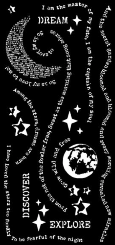 Stencil - Dream - Secret Diary - Create Happiness - Stamperia