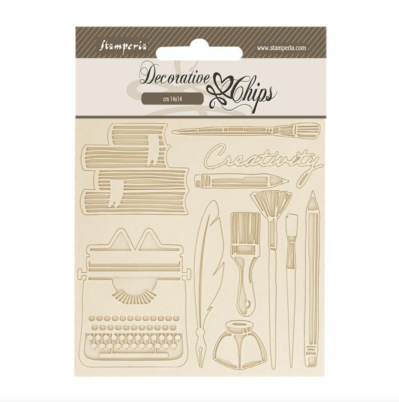 Decorative Chips - Creativity - Secret Diary - 5.5"X5.5 - Create Happiness - Stamperia