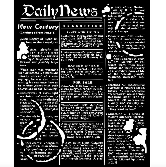 Stencil - Coffee And Chocolate Daily News - Stamperia