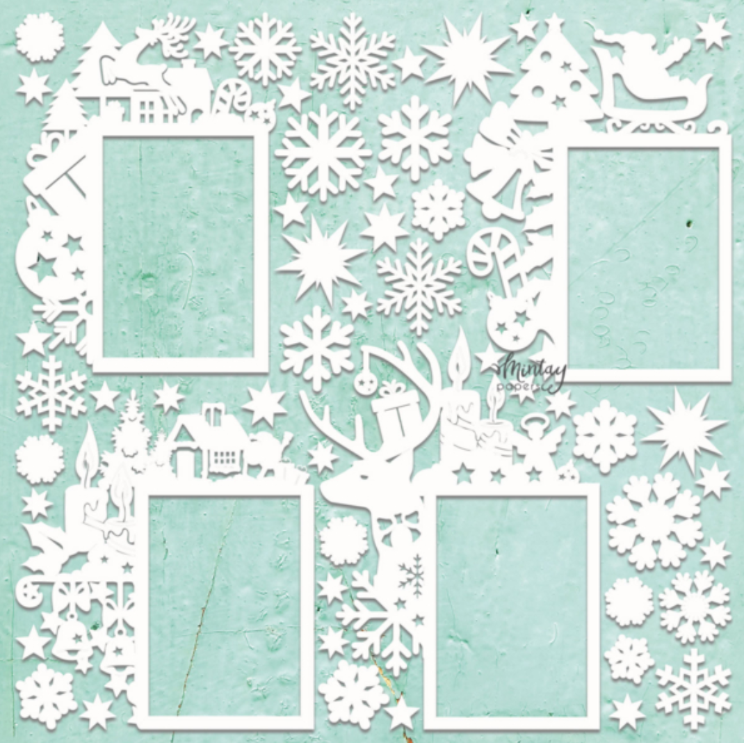 Christmas Frames - Chippies - Mintay Papers