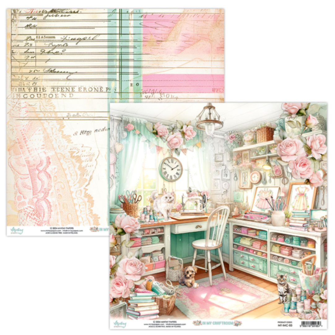 In My Craftroom - 12 x 12 Paper Set - Mintay Papers
