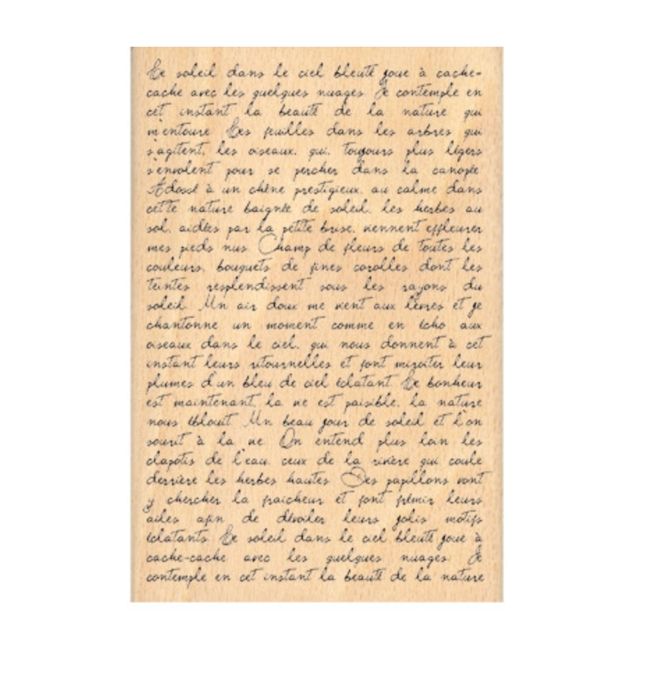 Handwritten Text - Wooden Stamp - Florilèges Design
