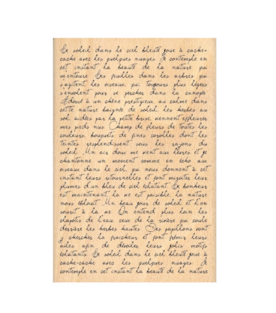 Handwritten Text - Wooden Stamp - Florilèges Design