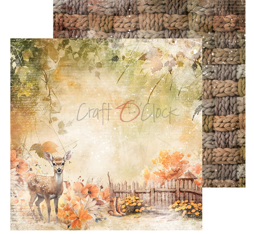 8 x 8 Inch - Autumnaria - Double SIded Paper - Craft O Clock