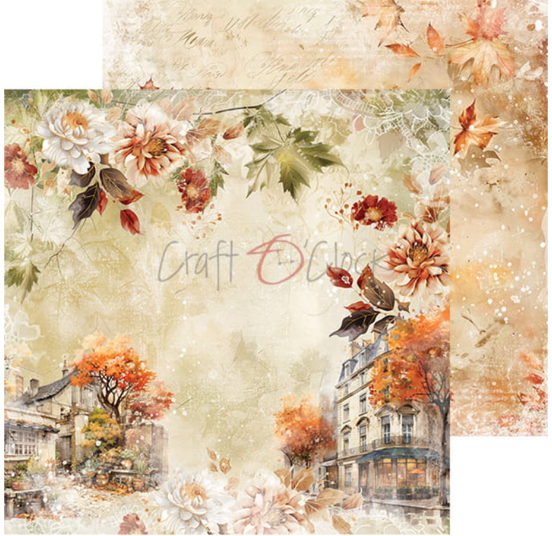 8 x 8 Inch - Autumnaria - Double SIded Paper - Craft O Clock