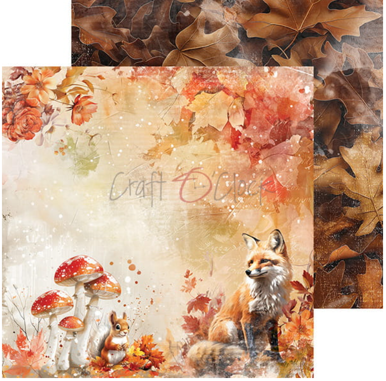 8 x 8 Inch - Autumnaria - Double SIded Paper - Craft O Clock