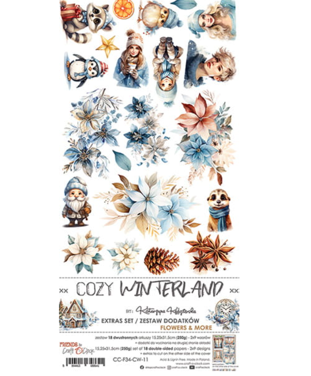 6x12 - Cozy Winterland - Extra Set - Flowers & More - Craft O Clock