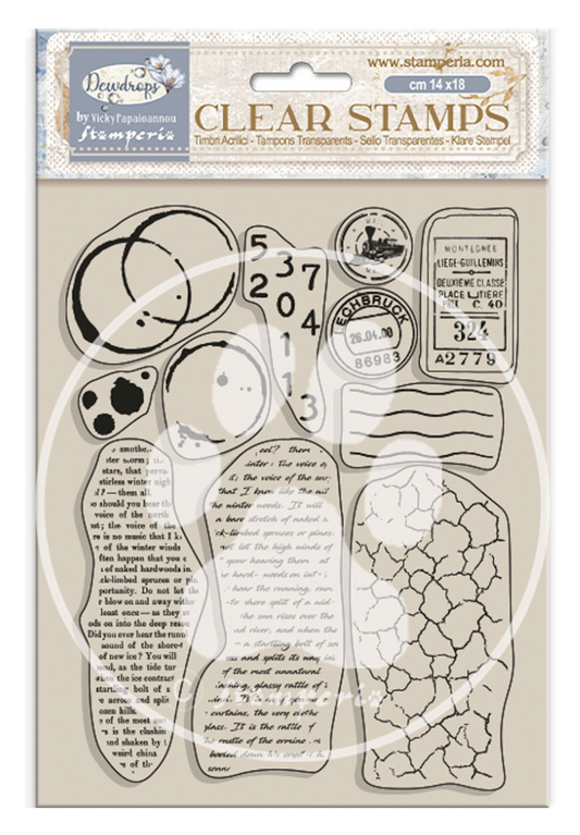 Clear Stamps - Dewdrops - Mixed Backgrounds - Create Happiness - Stamperia