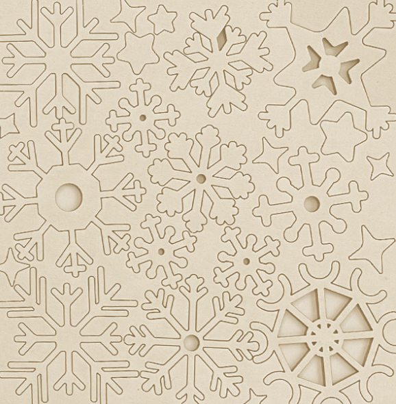 Decorative Chips - Dewdrops - Snowflakes - 5.5"X5.5" - Create Happiness - Stamperia